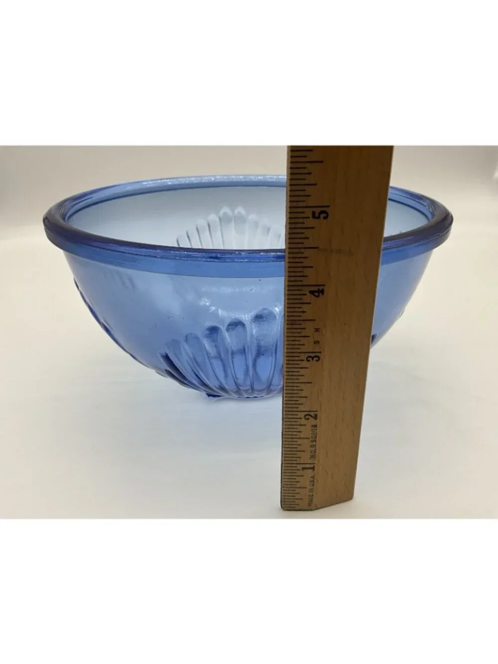 Hazel Atlas Cobalt Blue Pillar Optic Depression Glass Bowls, Set of 2 MCM